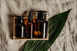 A collection of perfume oil bottles